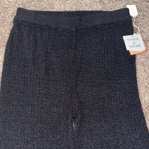 Black Wide-Leg Swim cover up